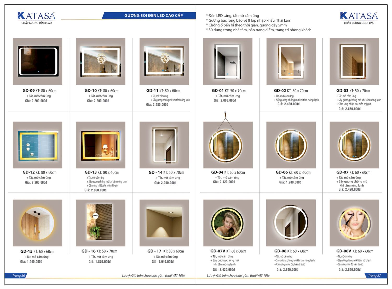 Thiết bị vệ sinh KATASA Catalogue và Bảng giá mới nhất /Page 